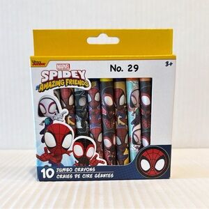 Marvel Spidey and His Amazing Friends 10 Non Toxic Jumbo Crayons